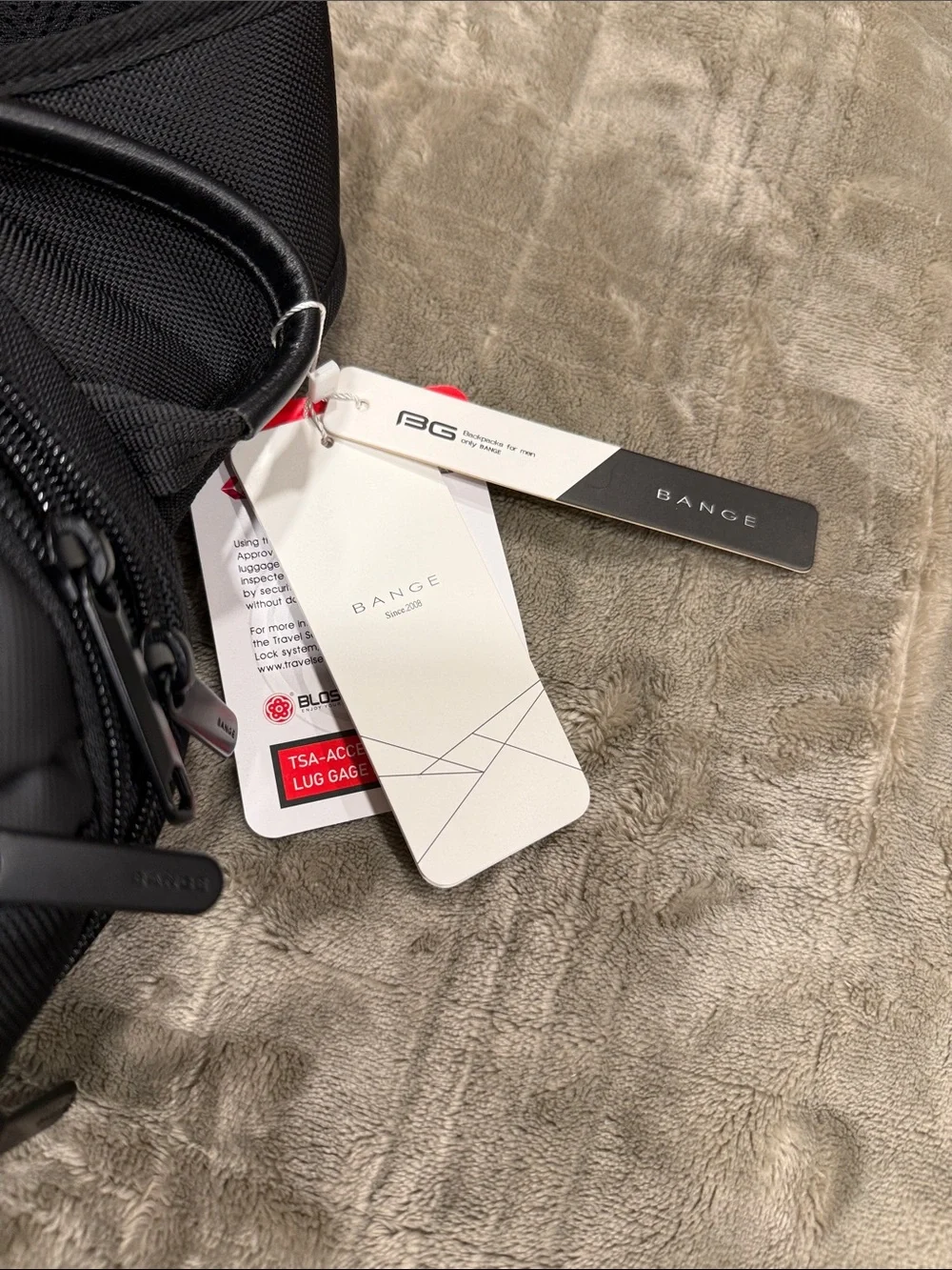 Black Sling Camera Bag with TSA Lock